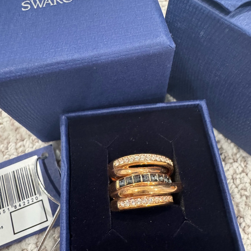 Swarovski Rose Gold Women's Ring Size 6